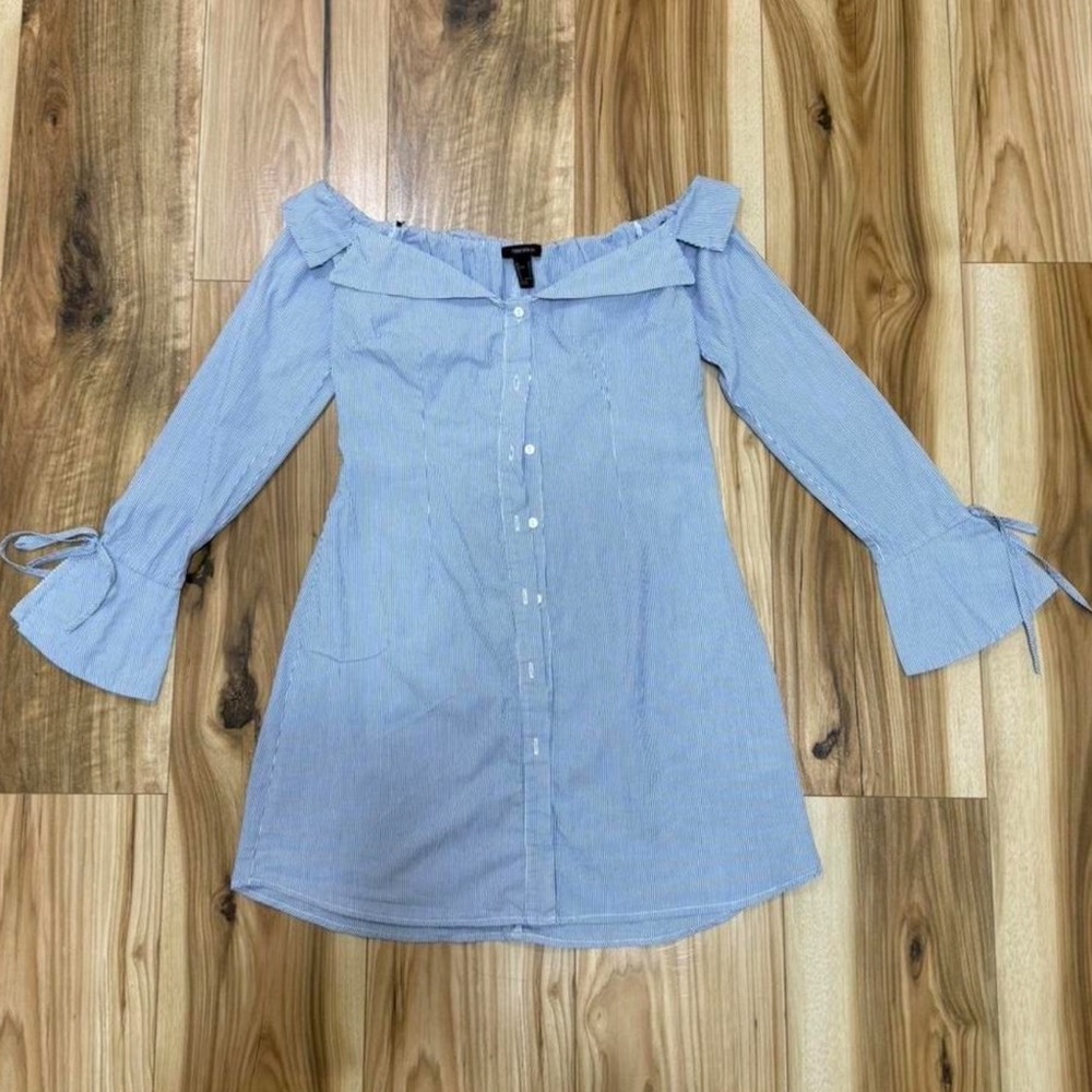 Forever 21 Blue Striped Top